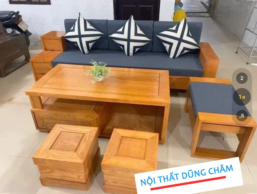 Sofa Gỗ Phòng Khách Cao Cấp SFTT02